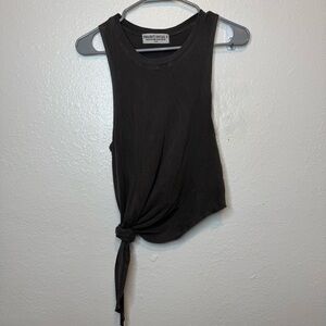 Project Social T Side Knot Muscle Tank Charcoal Bronze Size Extra Small